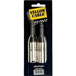 Foto van Yellow cable ad27 6.3 mm trs jack male - xlr male verloopplug (2 stuks)