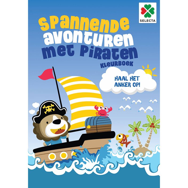 Foto van Selecta kleurboek spannende piraten junior 30 x 21 cm papier