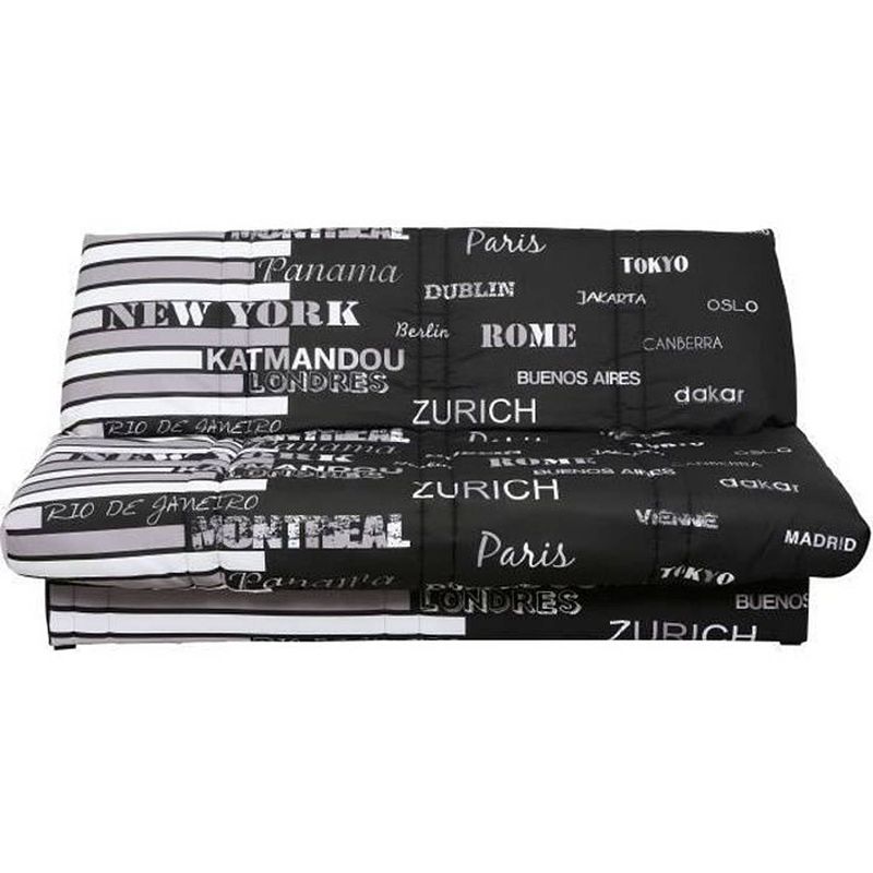 Foto van World clic clac bench 120x190 - black world fabric