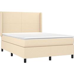 Foto van The living store boxspringbed - crème - 140 x 200 cm - pocketvering