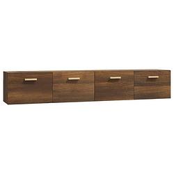 Foto van Vidaxl wandkasten 2 st 100x36,5x35 cm bewerkt hout bruineikenkleurig