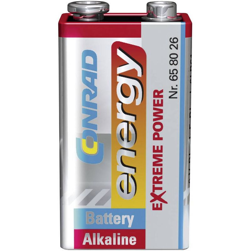 Foto van Conrad energy extreme power 6lr61 9v batterij (blok) alkaline 9 v 1 stuk(s)