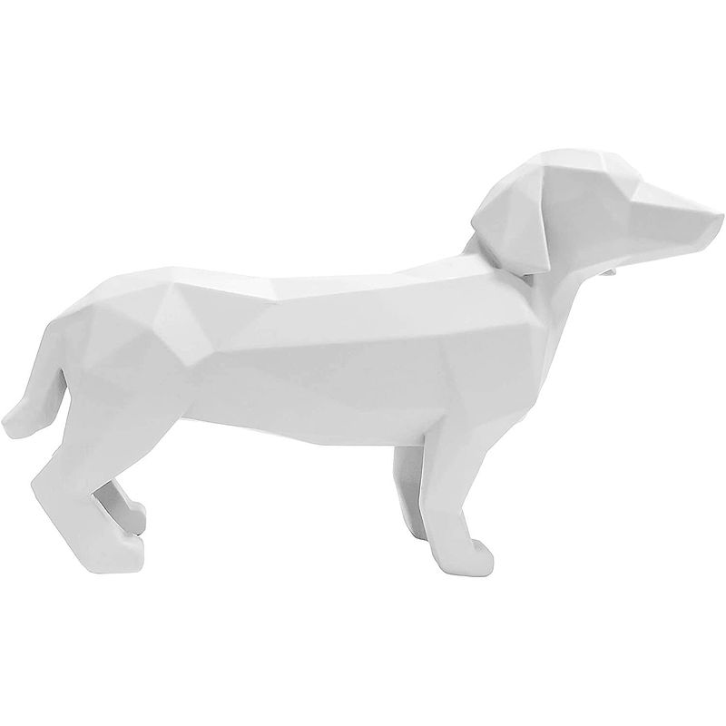 Foto van Present time beeldje origami hond 29,7 cm polyresin wit