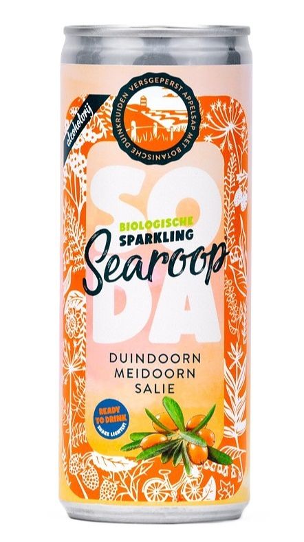 Foto van Searoop soda biologische sparkling duindoorn meidoorn salie