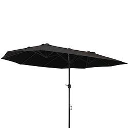Foto van Tuinparasol - terrasparasol - parasols - ovaal - zwart - 460 x 270 x 240 cm