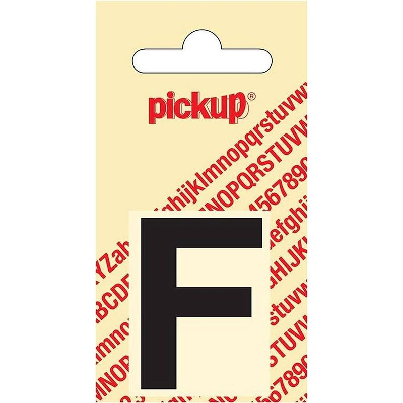 Foto van Plakletter helvetica 40 mm sticker zwarte letter f