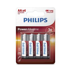 Foto van Philips aa power alkaline batterijen - 4 stuks