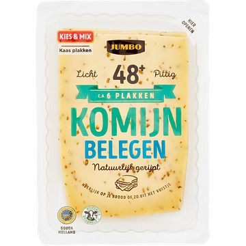 Foto van Alle kies en mix soorten2 verpakkingen a 150200 gram | jumbo komijn belegen kaas 48+ plakken 190g aanbieding bij jumbo