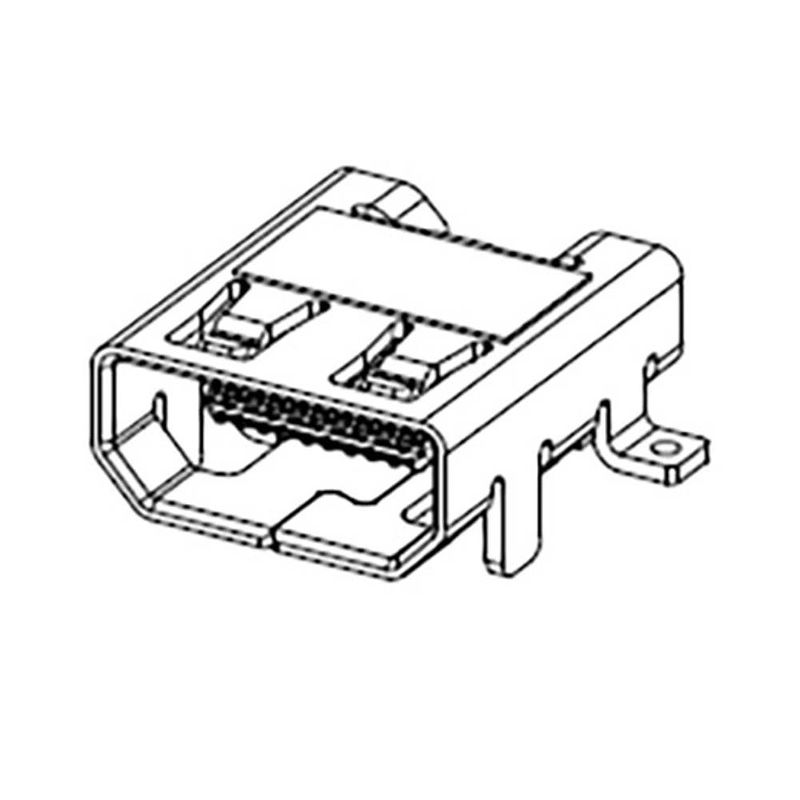 Foto van Molex 467652301 hdmi-connector bus aantal polen: 19 1 stuk(s) tape on full reel