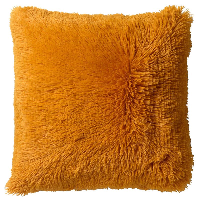 Foto van Dutch decor - fluffy - sierkussen unikleur golden glow 60x60 cm - geel