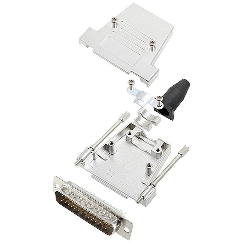 Foto van Encitech dtsl25-ljsrg-t-hdp44-w-k 6355-8041-03 d-sub male connectorset 180 ° aantal polen: 44 soldeerkelk 1 stuk(s)