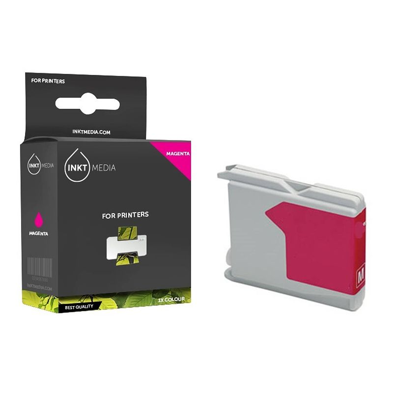 Foto van Inktmedia® -navulinkt - geschikt brother lc-1000m inktcartridge magenta - navul inkt - refill inkt