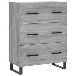 Foto van Vidaxl dressoir 69,5x34x90 cm bewerkt hout grijs sonoma eikenkleurig