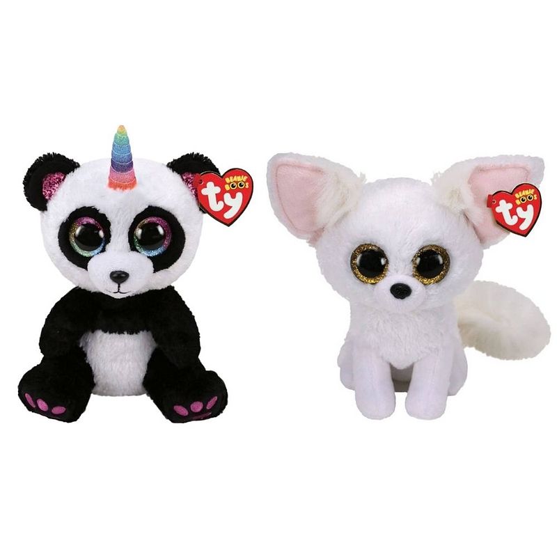 Foto van Ty - knuffel - beanie buddy - paris panda & phoenix fox