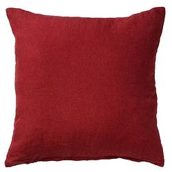 Foto van Dutch decor linn - sierkussen linnen merlot 45x45 cm - rood - rood