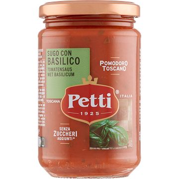 Foto van Petti tomatensaus met basilicum 300g bij jumbo