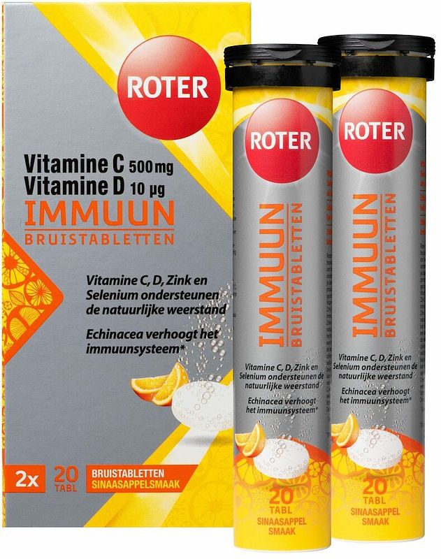 Foto van Roter vitamine c & d immuun bruistabletten