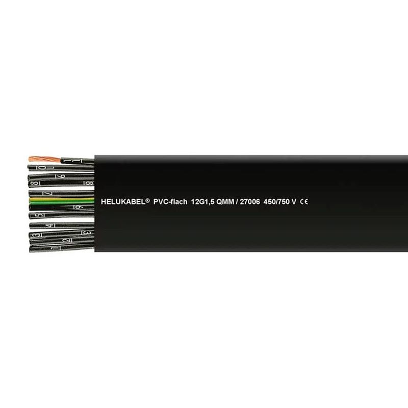 Foto van Helukabel lintkabel 20 g 1 mm² zwart 26999-500 500 m