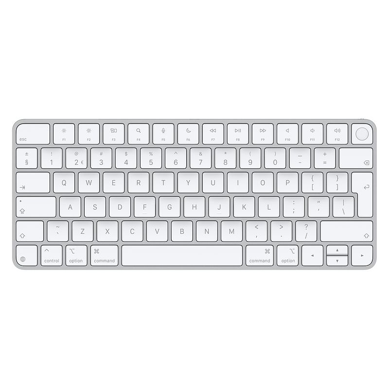 Foto van Apple magic keyboard met touch id voor mac-modellen met apple silicon toetsenbord wit