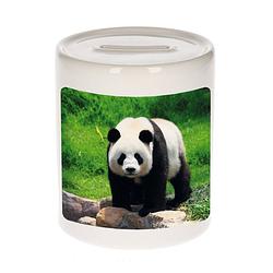 Foto van Dieren foto spaarpot grote panda 9 cm - pandaberen spaarpotten jongens en meisjes - spaarpotten