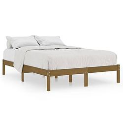 Foto van The living store bedframe - grenenhout - 140x190 cm - honingbruin - montage vereist