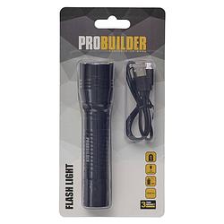 Foto van Probuilder zaklamp led oplaadbaar - 1000 lumen - flashlight