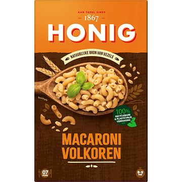 Foto van Honig macaroni volkoren  550g bij jumbo