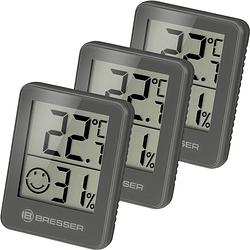 Foto van Bresser optik temeo hygro indikator 3pack thermo- en hygrometer grijs