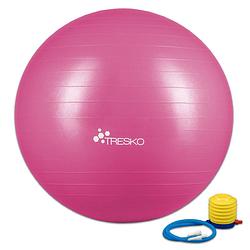 Foto van Tresko - fitnessbal - yogabal met pomp - trainingsbal - pilates - gymbal - diameter 85 cm - roze