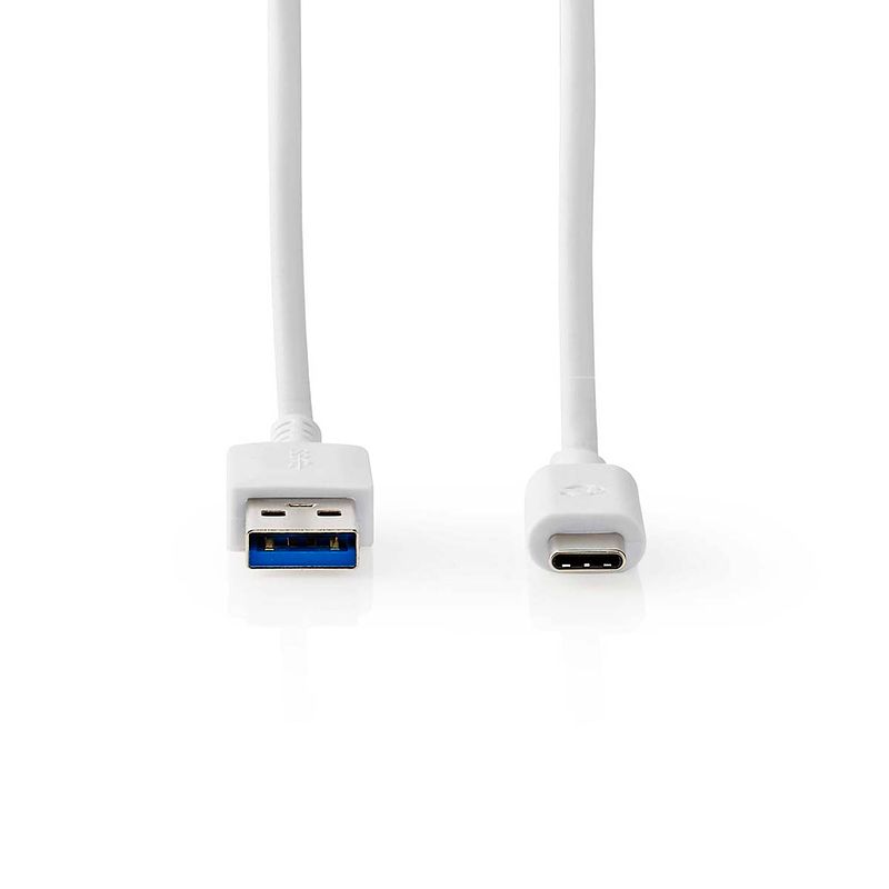 Foto van Nedis usb-kabel - wit - 1.00 m