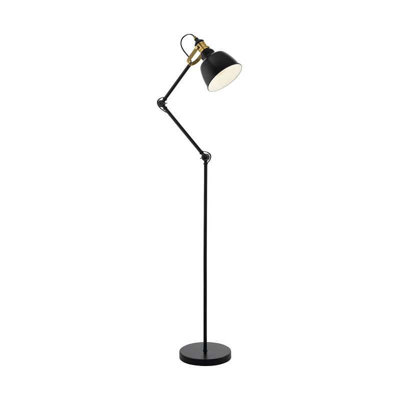 Foto van Eglo thornford vloerlamp - e27 - 149,5 cm - zwart