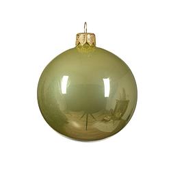 Foto van Decoris - kerstballen glas d10 cm pistache 4st i kerst