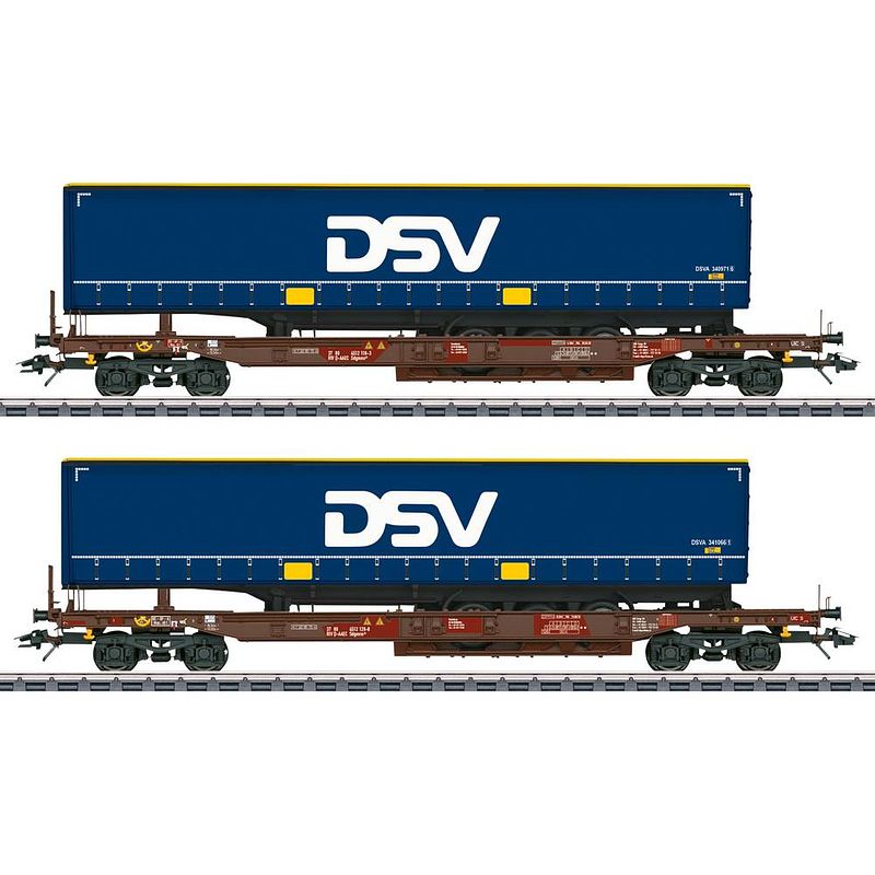 Foto van Märklin 047111 zakwagen dsv van aae cargo ag, set van 2 stuks