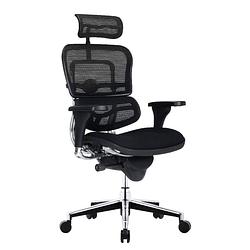 Foto van Comfort bureaustoel ergohuman classic (met hoofdsteun) - stoffen zitting - zwart