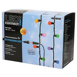 Foto van Led connect kerstverlichting verleng set gekleurd 100 lampjes - lichtsnoeren