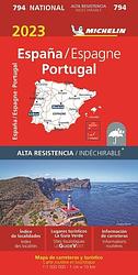 Foto van Michelin 794 spanje, portugal scheurvast 2023 - paperback (9782067258266)
