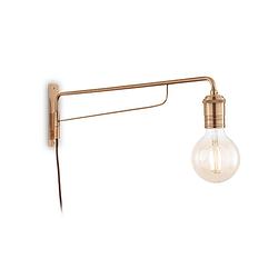 Foto van Stijlvolle ideal lux triumph wandlamp - messing afwerking - modern design