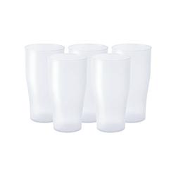 Foto van Juypal longdrink glas - 8x - wit - kunststof - 450 ml - herbruikbaar - drinkglazen