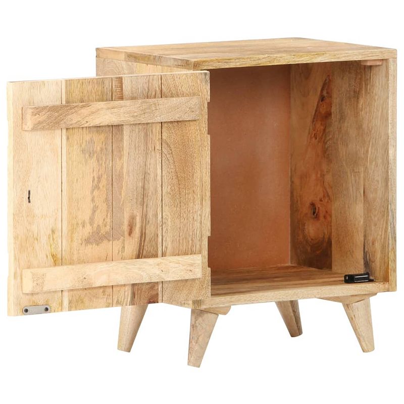 Foto van The living store houten nachtkastje - massief mangohout - 40 x 30 x 50 cm - met 1 deur