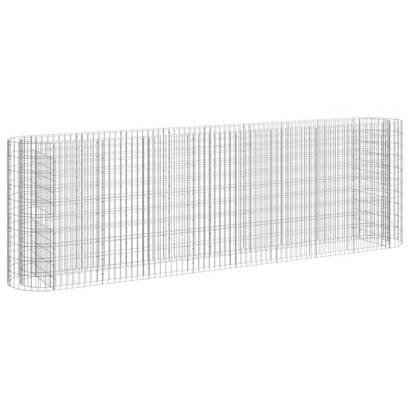 Foto van Vidaxl gabion plantenbak verhoogd 330x50x100 cm gegalvaniseerd ijzer