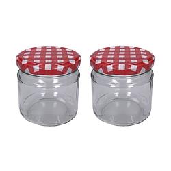 Foto van Set van 2x stuks luchtdichte weckpotten/jampotten transparant glas 210 ml - weckpotten