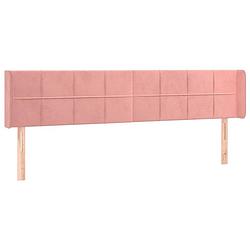 Foto van The living store hoofdbord bedombouw - 183x16x78/88 cm - roze fluweel