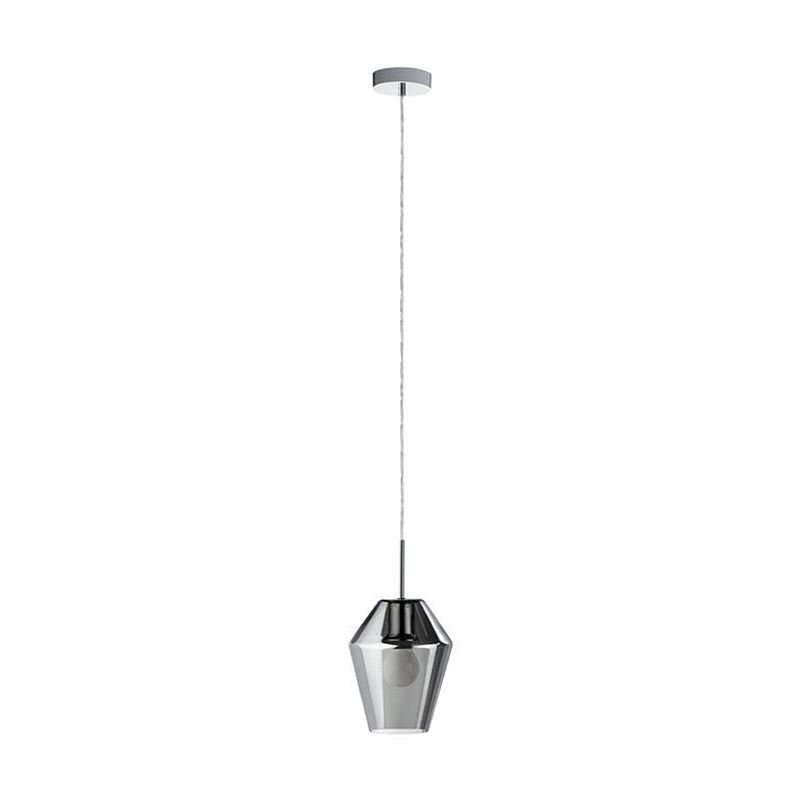 Foto van Eglo - hanglamp ø17 e27 murmillo - rookglas/chroom