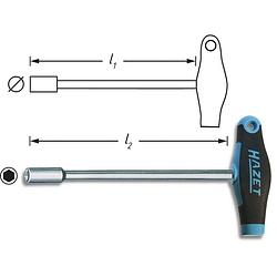 Foto van Hazet hazet dopschroevendraaier werkplaats sleutelbreedte: 6 mm koplengte: 230 mm