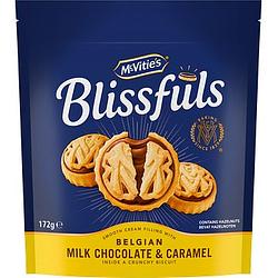 Foto van Mcvitie'ss blissfuls belgian milk chocolate & caramel 172g bij jumbo