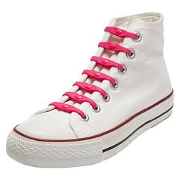 Foto van 14x shoeps elastische veters roze voor kinderen/volwassenen - schoenveters