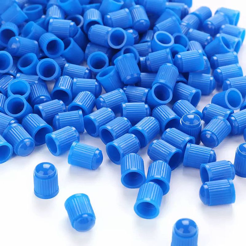 Foto van Tt-products ventieldoppen kunststof 100 stuks blauw
