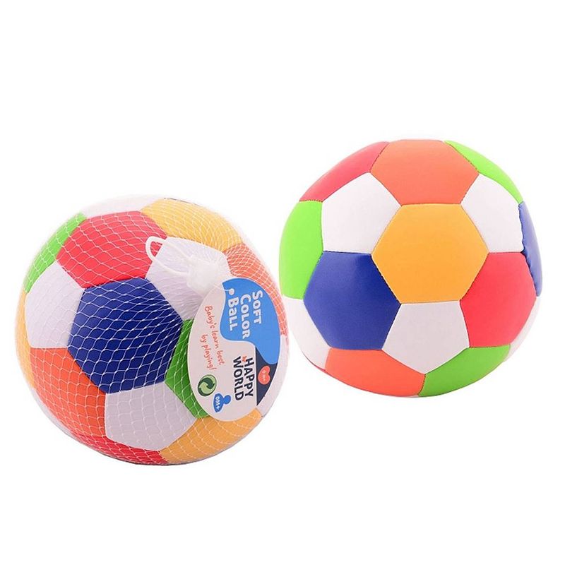 Foto van Johntoy zachte bal happy world 15 cm multicolor