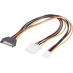 Foto van Renkforce stroom y-kabel [1x sata-stroomstekker - 1x ide-stroombus 4-polig, floppy stekker 4-polig] 20.00 cm zwart, rood, geel