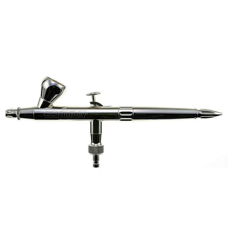 Foto van Harder & steenbeck evolution silverline solo double action airbrush pistool mondstuk-ø 0,2 mm